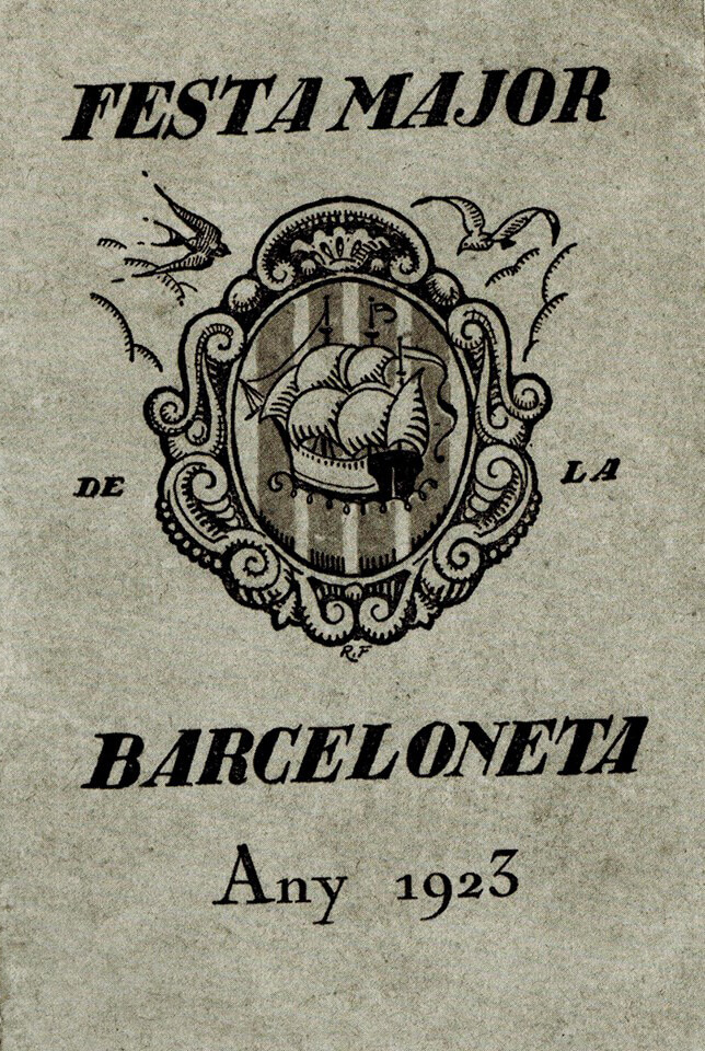 1923. Programa de la Festa Major de la Barceloneta